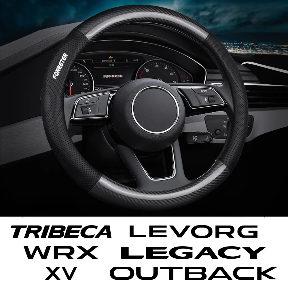 Subaru Forester BRZ Crosstrek Levorg Legacy Outback Tribeca WRX XV szénszálas perforált bőr autó kormánykerék burkolathoz