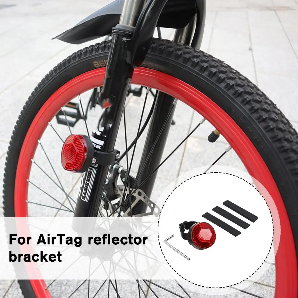  tartó AirTag Mountain Bike kerékpár reflektor hátsó lámpához lopásgátló nyomkövető lokátorral AirTag rejtett konzol visszaverő I9X2