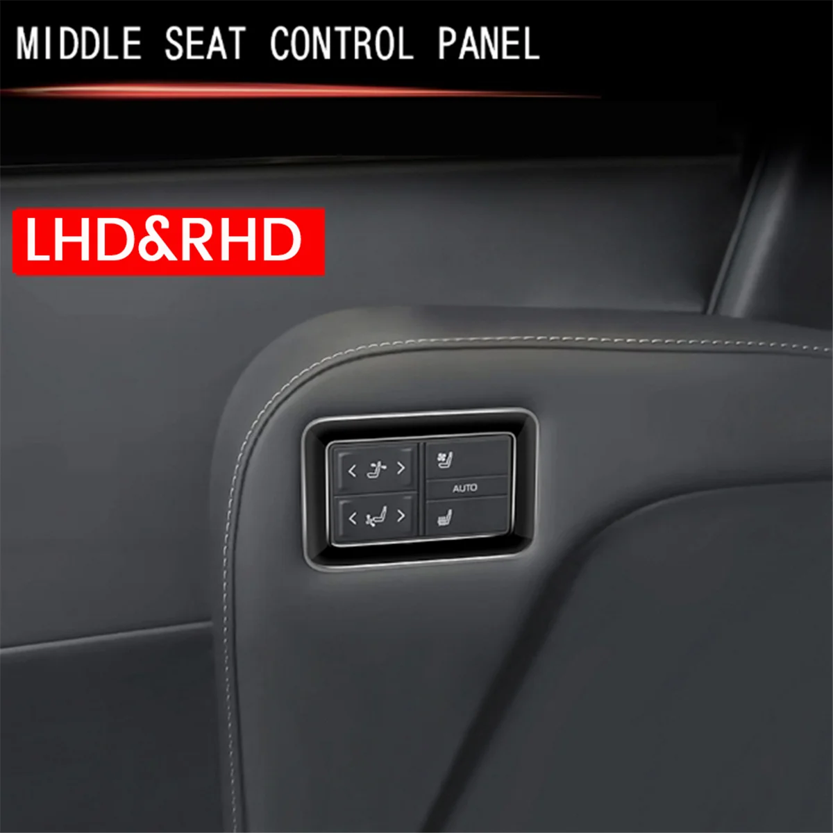 Toyota ALPHARD/VELLFIRE 40-es sorozatú 2023+ autóhoz Középső sor ülésvezérlő panel díszítőkeret matrica fényes fekete