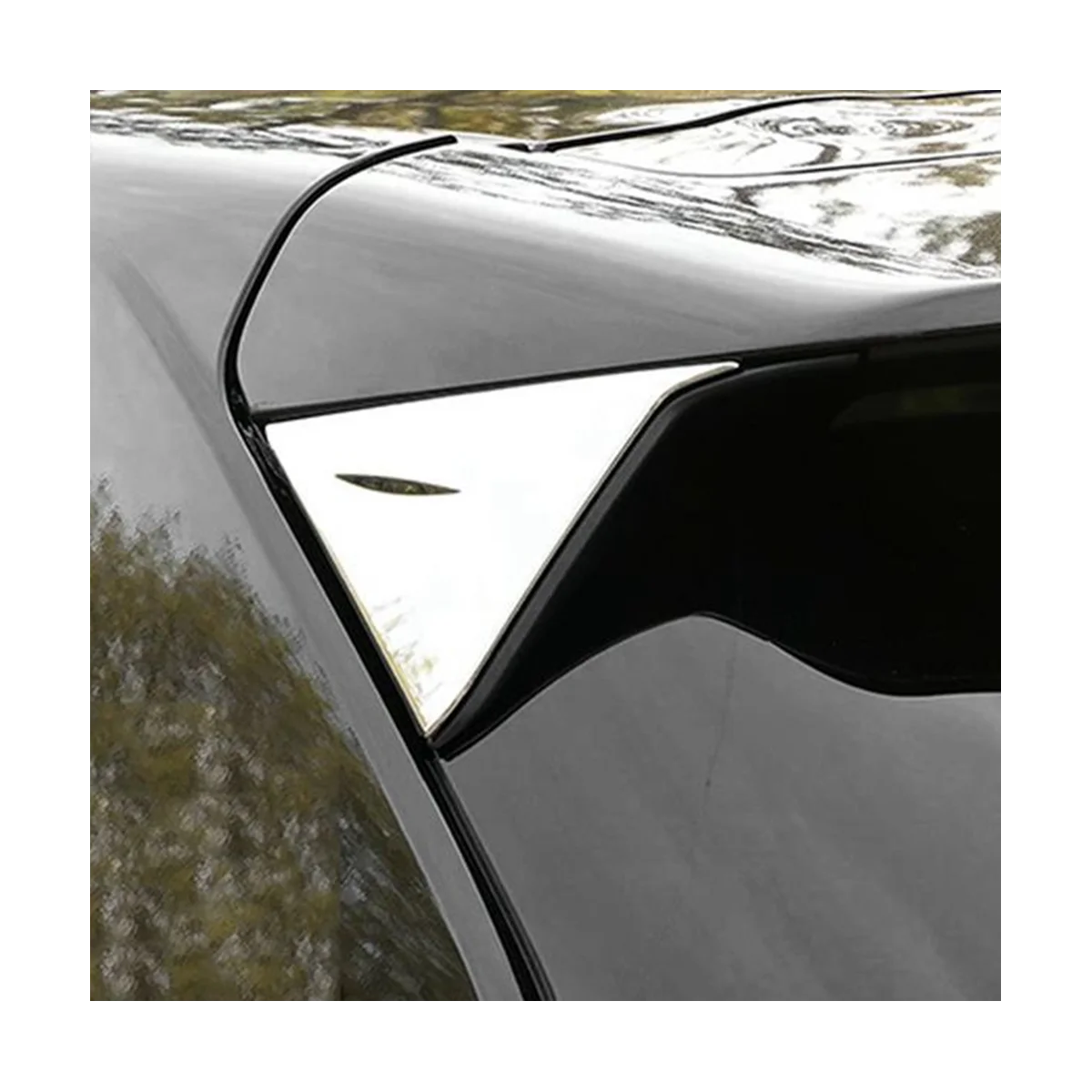 Toyota Yaris Cross 2020 2021 autó krómozott ABS külső oldalsó hátsó ablak spoiler háromszög burkolat burkolat