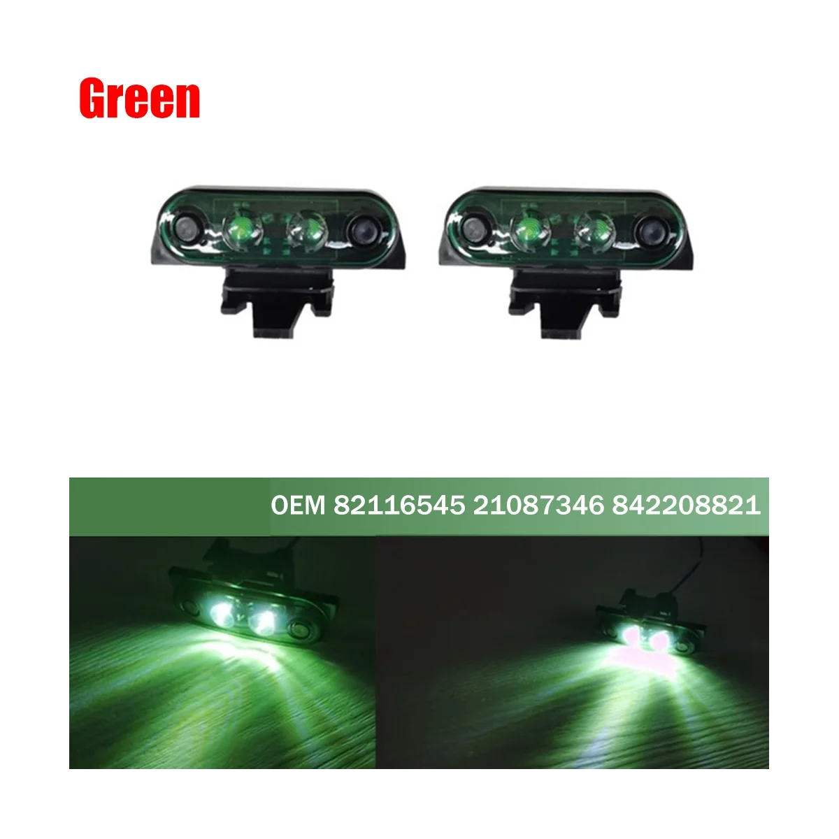 Truck felső lámpa FH16 FM teherautóhoz Teherautó oldalsó jelölők világos 82116545 21087346 842208821 zöld