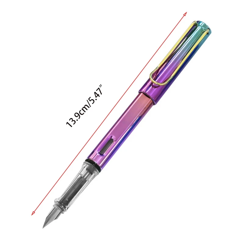 Töltőtoll EF Nib Fémes színű toll test dugattyúval töltött abszorber Kivehető látható ablak kapható