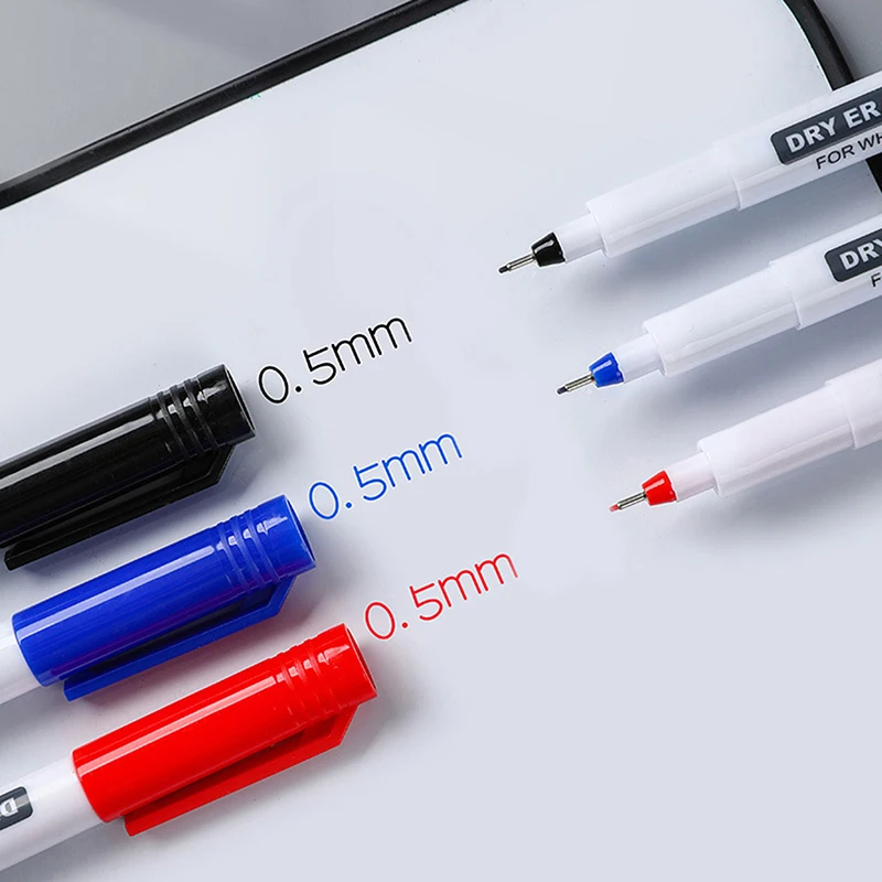  Törölhető tábla toll rendkívül vékony 0,5 mm-es száraz törlőtoll irodai vizsgálat vízálló jelölő toll