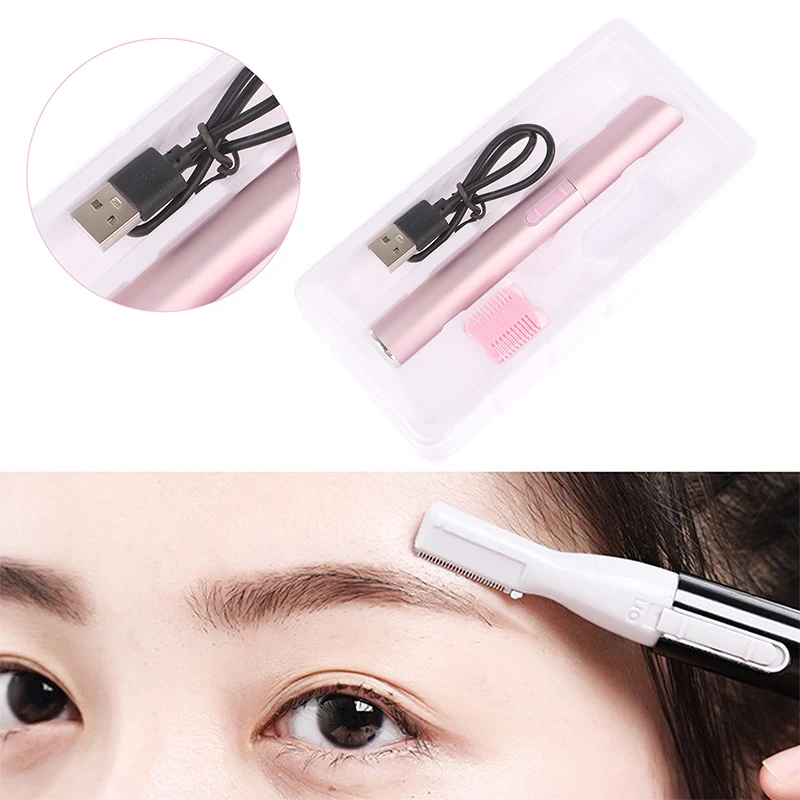 USB újratölthető hordozható Mini elektromos szemöldök nyíró szőrtelenítő nőknek Test, arcborotva, hajpenge, borotva, epilátor