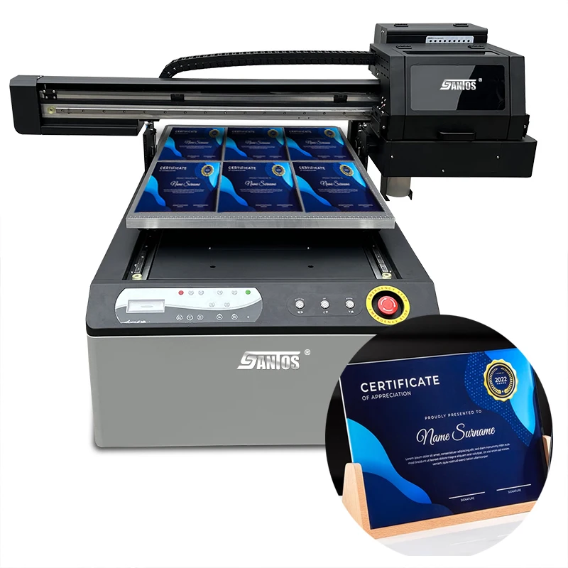 UV 6090 tintasugaras nyomtató gyári ára 60 * 90 cm UV nyomtató UV síkágyas tintasugaras nyomtatógép akril PVC tábla telefontokhoz