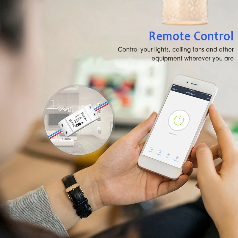  Vezeték nélküli távirányító Alexával működik Otthoni WiFi intelligens fénykapcsoló Univerzális megszakító időzítő Smart Life APP