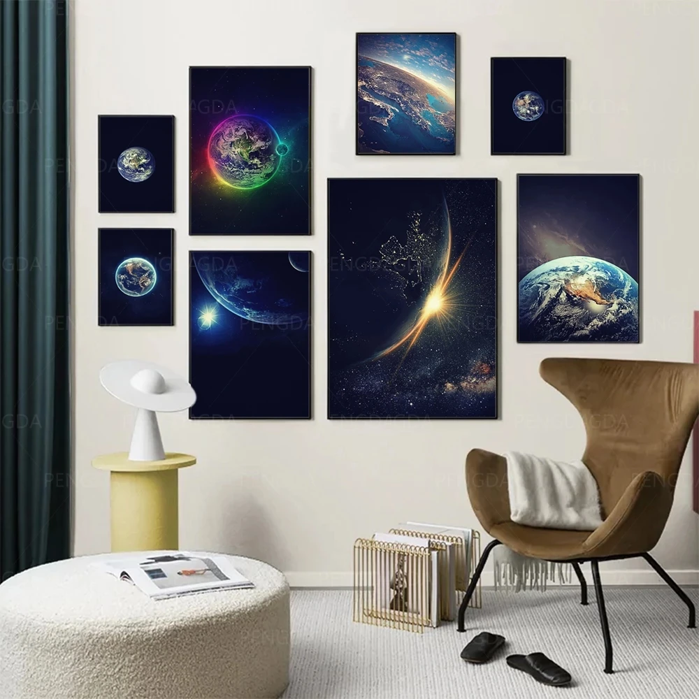 vászon nyomtatott fali poszter festészet Jabsztrakt holdfény Modern lakberendezés Moduláris képek Absztrakt Nincs keret a nappaliban