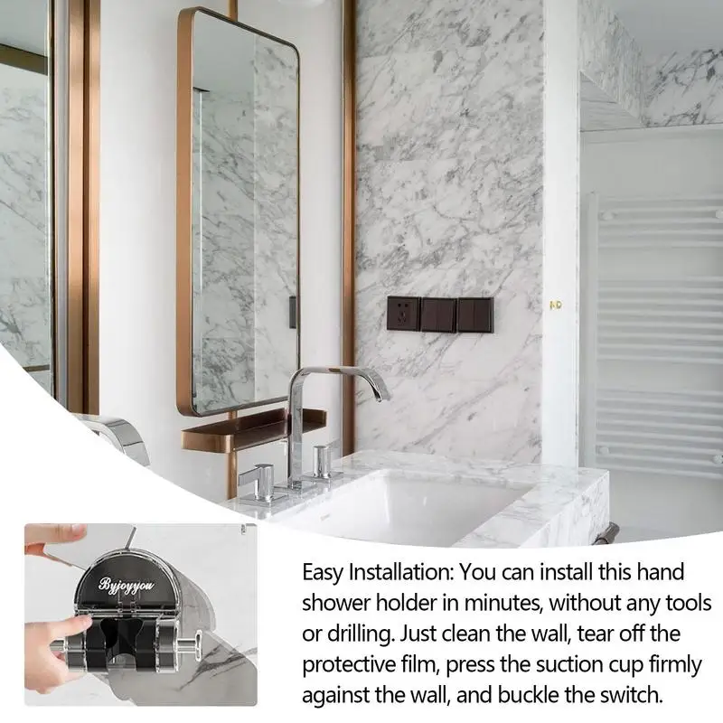  Állítható zuhanykonzol fali tartó Nincs fúró tapadókorong zuhanypálca tartó Kézi permetezőtartók zuhanyzóhoz Fürdőszoba Hotel