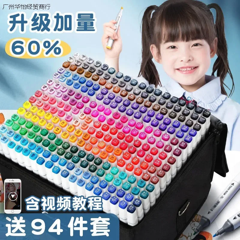 Érintőjelölő 48 színű kétfejű valódi akvarell toll művészeti diákoknak 24 színű óvodai színes toll