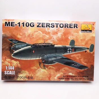 1: 144 Németország ME-110G ZERSTORER vadászgép Második világháborús katonai összeszerelő repülőgép modell
