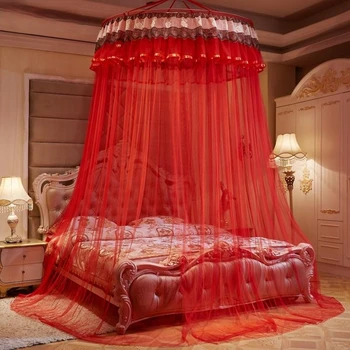 1.2M Európai stílusú palota kupola kupola szúnyogháló kerek kupola sátor gyerek baba ágy baldachin ágytakaró függöny ágynemű romantikus szúnyoghálók