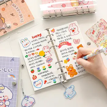 1 készlet Kiváló napló jegyzetfüzet 100 lap tervező könyv Levehető fánk medve kutya rajzfilm jegyzetfüzet ír