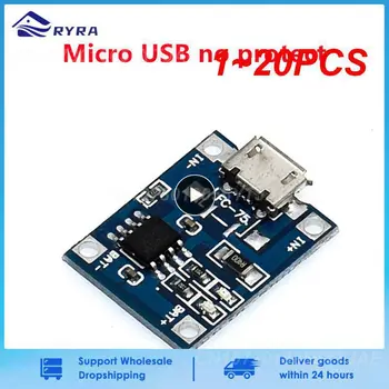 1 ~ 20DB Micro USB / C típusú / Mini 5V1A 18650 TP4056 lítium akkumulátortöltő modul töltőkártya védelemmel Kettős funkció