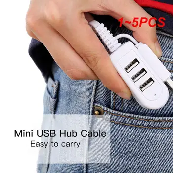 1 ~ 5PCS USB Hub 2.0 MultiUSB Splitter adapter kábel 1,2 m 0. Mini Hub PC-hez Laptop USB Hab Extender kábel Számítógép tartozékok