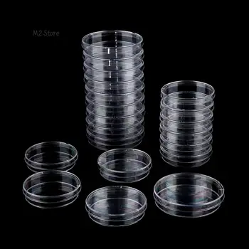 10Db 70mm polisztirol steril Petri-csészék baktériumtenyésztő edény laboratóriumi, orvosi, biológiai, tudományos kellékekhez