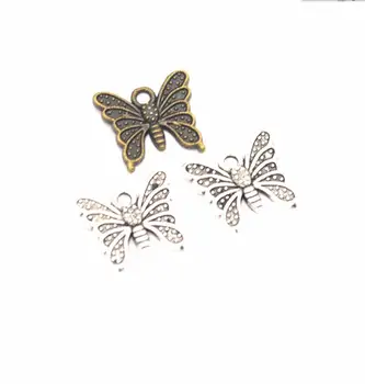 10db Charms Lovely Butterfly 15*14mm Antik ezüst színű medálok készítése DIY kézzel készített tibeti ékszerek keresése F0665