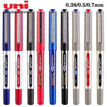 10db Japán UNI gél toll UB-150 egyenes folyékony rollerball toll 0,5 mm-es gyorsan száradó sima iskolai írószer Irodai kiegészítők