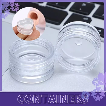 10Db műanyag sminkrendező dobozok Orbicularis szív alakú átlátszó tárolódoboz hordozható kis kozmetikai tartályedények