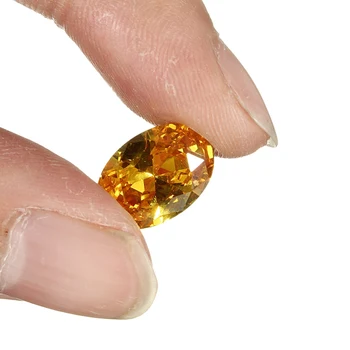 10x14mm Új elegáns fűtetlen drágakő sárga zafír ovális forma AAA természetes laza drágakő gyémánt DIY ékszerek dekoratív kézművesség