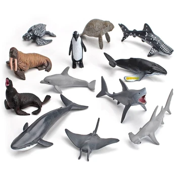 12db szimulált óceáni állat figurák modell gyermek játék gyerek fürdő kis játék fejleszti képzelőerejüket és kreativitásukat