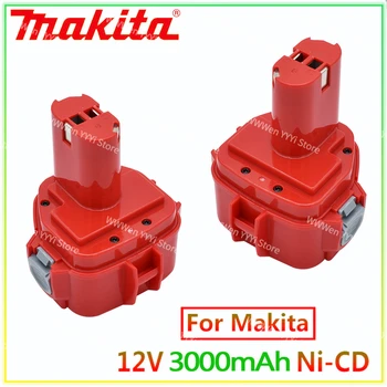12V Makita PA12 3000mAh Ni-CD újratölthető akkumulátorok csere akkumulátor 12V elektromos kéziszerszámok Bateria 1220 1222 1235 1233S 6271D