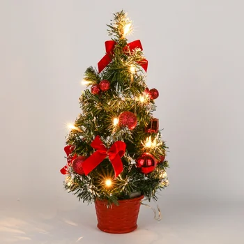 15/20/30/40CM Asztali LED karácsonyfa éjszakai fény dekorációs fény fenyőfa karácsonyfa karácsonyi lakberendezés újévi ajándék
