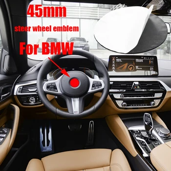 1db alumínium szénszálas logó Autó Belső matrica kormánykerék embléma tartozékok BMW 46 E39 E38 E90 E60 E36 F30 F30 E34