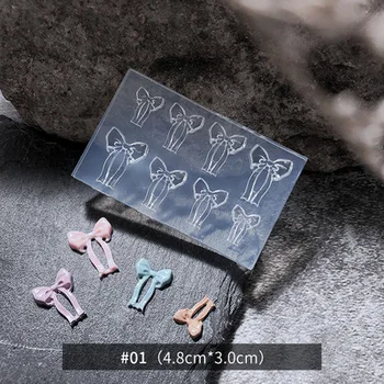 1db Bowknot 3D akril körömforma Nail Art dekorációk Szilikon bélyegző lemezek Köröm termékek Köröm kiegészítők