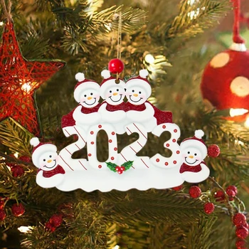 1Pc Boldog karácsonyt 2023 Dekoráció otthonra Hóember Fa díszek Karácsonyfa függő medál Boldog új évet Navidad Noel