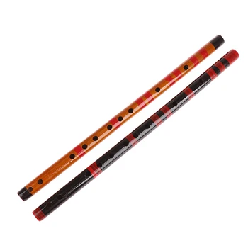 1Pc Kínai stílusú, kézzel készített fafúvós hangszer Bambusz Hossz 42.7cm f/g Kulcs Könnyen megtanulható Antik fuvola Hordozható zenei berendezések
