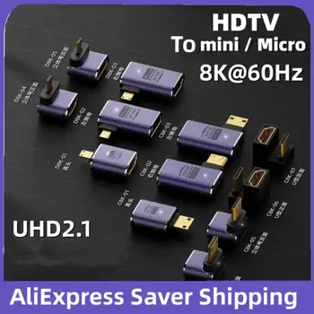 1pc Mini HDMI-kompatibilis HDMI-kompatibilis adapterhez 8K@60Hz 48 Gbps Mini HDMI-kompatibilis 2.1 bővítőadapter kamerákhoz