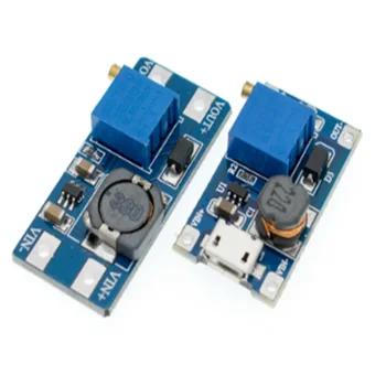 1PC MT3608 DC-DC állítható boost modul 2A Boost Plate Step Up modul MICRO USB 2V-24V - 5V 9V 12V 28V