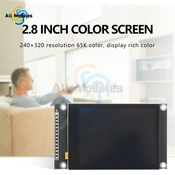 2,8 hüvelykes TFT SPI soros port LCD érintőpanel modul LCD érintőképernyő modul LCD kijelző modul 240x320 5V 3.3V