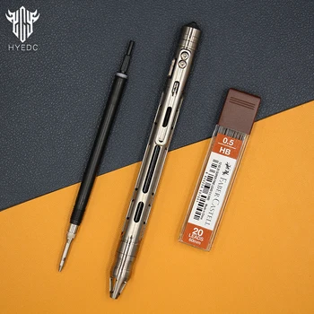 2 az 1-ben titán taktikai toll ceruza gél tinta toll önvédelmi üvegtörő kültéri túlélési eszközgyűjtemény ajándék EDC