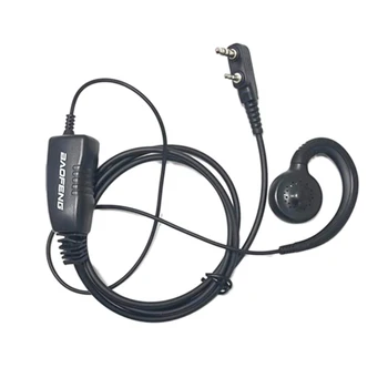2 tűs G-alakú headset fülhallgató mikrofon BAOFENG UV5R Kenwood K PG/TH/TK HYT kétirányú rádióbiztonsági walkie Talkie tartozékokhoz