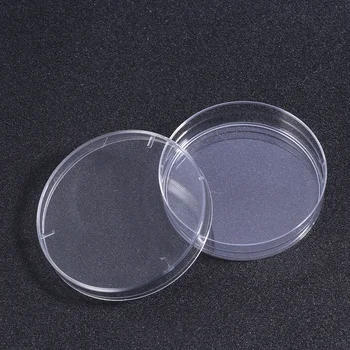 20 DB 60mm műanyag Petri-csészék Baktériumtenyésztő edények fedéllel