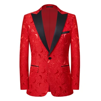 2023 Kiváló minőségű esküvői öltöny kabát férfiaknak Lapel hajtókás toldott Jacquard Business Social Blazer Masculino bankett party dzseki