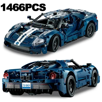 2023 Műszaki MOC 42154 Forded GT izom sportautó építőelem modell versenyjármű összeszerelés játékkockák gyermekeknek felnőtt ajándék