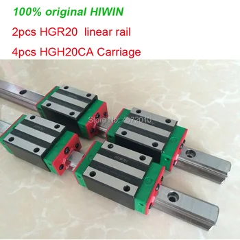 2db 100% eredeti HIWIN lineáris sínvezető HGR20 - 1100 1200 1500mm + 4db HGH20CA vagy HGW20CA lineáris kocsi