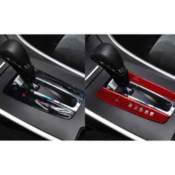 2db autó sebességváltó fedél burkolat piros szénszálas matricák belső dekoratív kiegészítők a Honda For Accord 2013-2017
