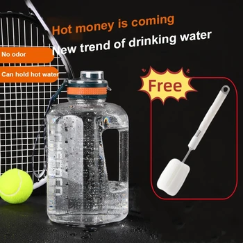 2L vizes palack zsinórral Nagy hordozható utazópalackok edzéshez Sport Fitness Kupa Sport vízforraló BPA ingyenes szivárgásmentes csésze