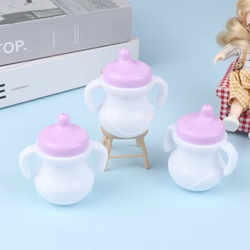 2Pcs Gyerekek Színlelnek Játékok Mini mellbimbó baba baba cumi üveg babaházhoz Etetés nagykereskedelem