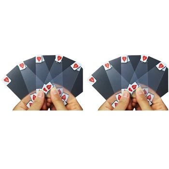 2X Creative Átlátszó műanyag Vízálló póker újdonság Póker index játékkártyák