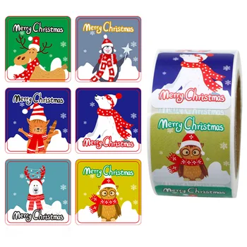 300db Boldog karácsonyt matricák kártyákhoz 3cm karácsonyi címke címkék borítékhoz Pecsét Karácsonyi kártya ünnepi ajándék dekorációs matricák