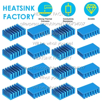 30x20x10mm kék cikk-cakk alumínium hűtőborda termikus ragasztószalag-hűtő elektronikusCPU GPU IC chiphez