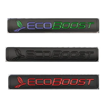 3d Metal logó ECOBOOST embléma Autó sárvédő díszítő csomagtartó jelvény a Ford Mendeo Kuga számára Fedezze fel a Fiesta Focust ECOBOOST matrica kiegészítők