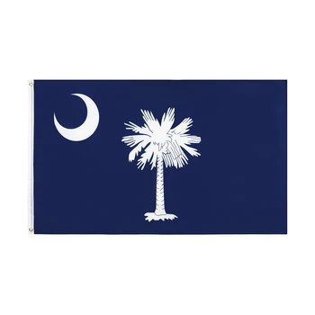 3x5 Ft Dél-Karolina állam zászlaja sárgaréz átvezetőgyűrűkkel
