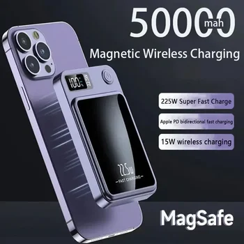 50000mAh hordozható Macsafe mágneses Power Bank gyors vezeték nélküli töltő iPhone 12 13 14 Pro Max készülékhez Külső kiegészítő akkumulátor