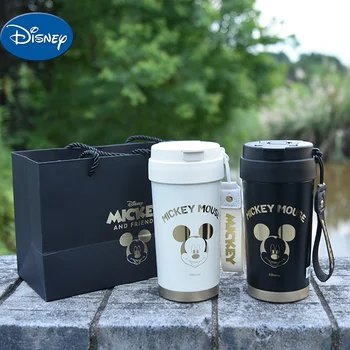 500ml Disney Mickey egér bögre kávés csésze teás csésze kerámia bélés dupla rozsdamentes acél vákuumszigetelt hordozható bögre ünnepi ajándék