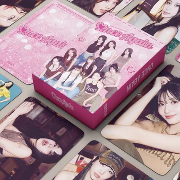 55db/set Kpop Idol Twice Fotókártyák Új album ismét Lomo kártyák HD nyomtatott kártyák képeslapok JIHYO MOMO SANA Rajongók ajándéka